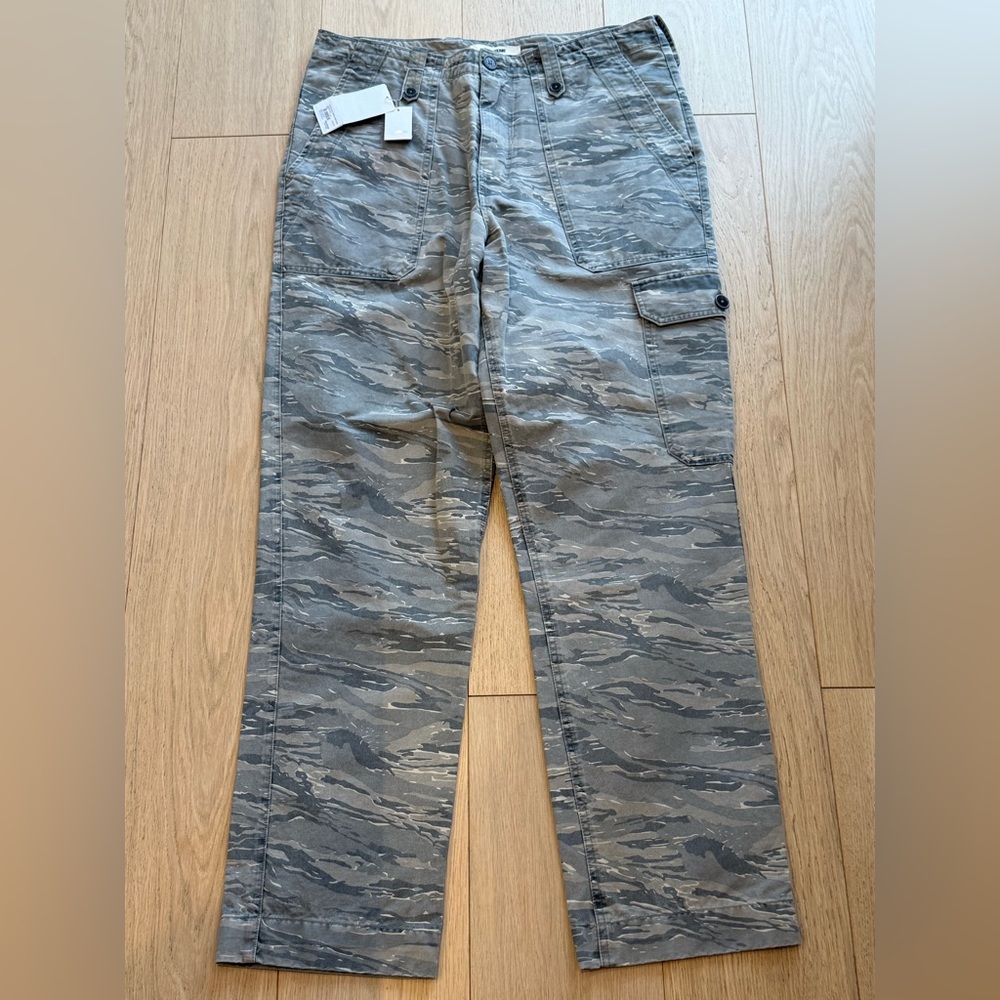 Zadig & Voltaire Poter Military Camouflage Cargo Pants Grey Camo Designer